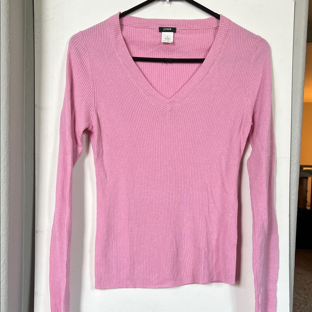 J. Crew Pink Cashmere Silk Blend Sweater